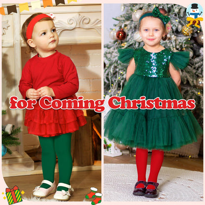 Green Halloween Leggings for Girls Size 6-7, Dark Green Tights with Spooky Design