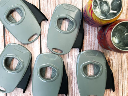 Draft Top Lift Universal Topless Can Opener - Smooth Edge Aluminum Can Lid Remover For Beer, Cocktails, & Soda - Ideal For Tailgating & Garnishes, As Seen On Shark Tank, Made In The USA, Black & Grey