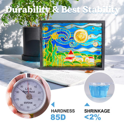 LET'S RESIN UV Resin with Light,Upgraded 200g Crystal Clear&Low Odor,UV Light,Silicone Mat,Ultraviolet Epoxy Resin Hard, Starter Kit for Jewelry,Craft Decor