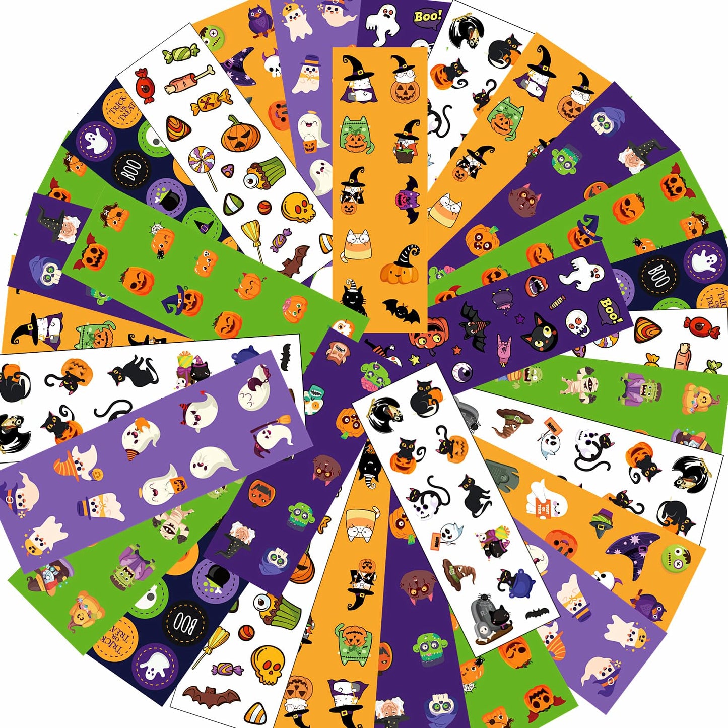 100 Sheets & 1200+PCS Cute Halloween Stickers for Kids - Halloween Party Gifts & Decoration