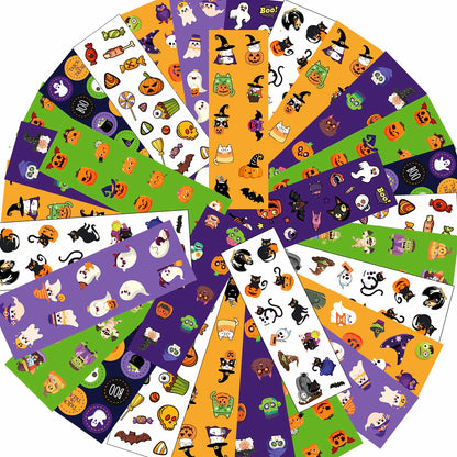 100 Sheets & 1200+PCS Cute Halloween Stickers for Kids - Halloween Party Gifts & Decoration