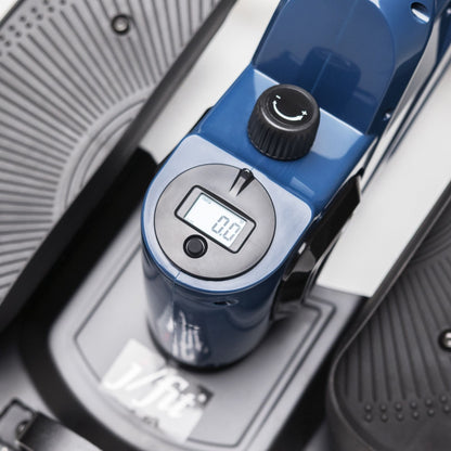 JFIT Under Desk and Stand Up Mini Elliptical/Stepper w/Adjustable Angle, Navy/Black