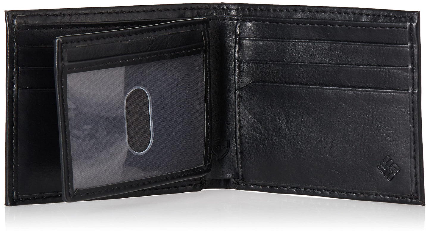 Columbia Men's Johnstown RFID Blocking Extra-Capacity Slimfold Wallet, Black, One Size