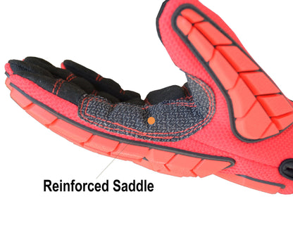 HANDLANDY Anti Vibration Gloves, SBR Padding, TPR Protector Impact Gloves, Men Mechanic Work Gloves XXL