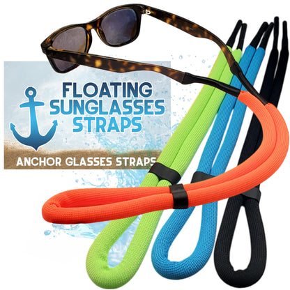 Floating Sunglasses Straps for Water – 4 Pack Buoyant Glasses Retainer for Men Women – Adjustable Floatable Eyewear Lanyard for Boating Kayaking Fishing Paddleboarding Beach Lake Pool