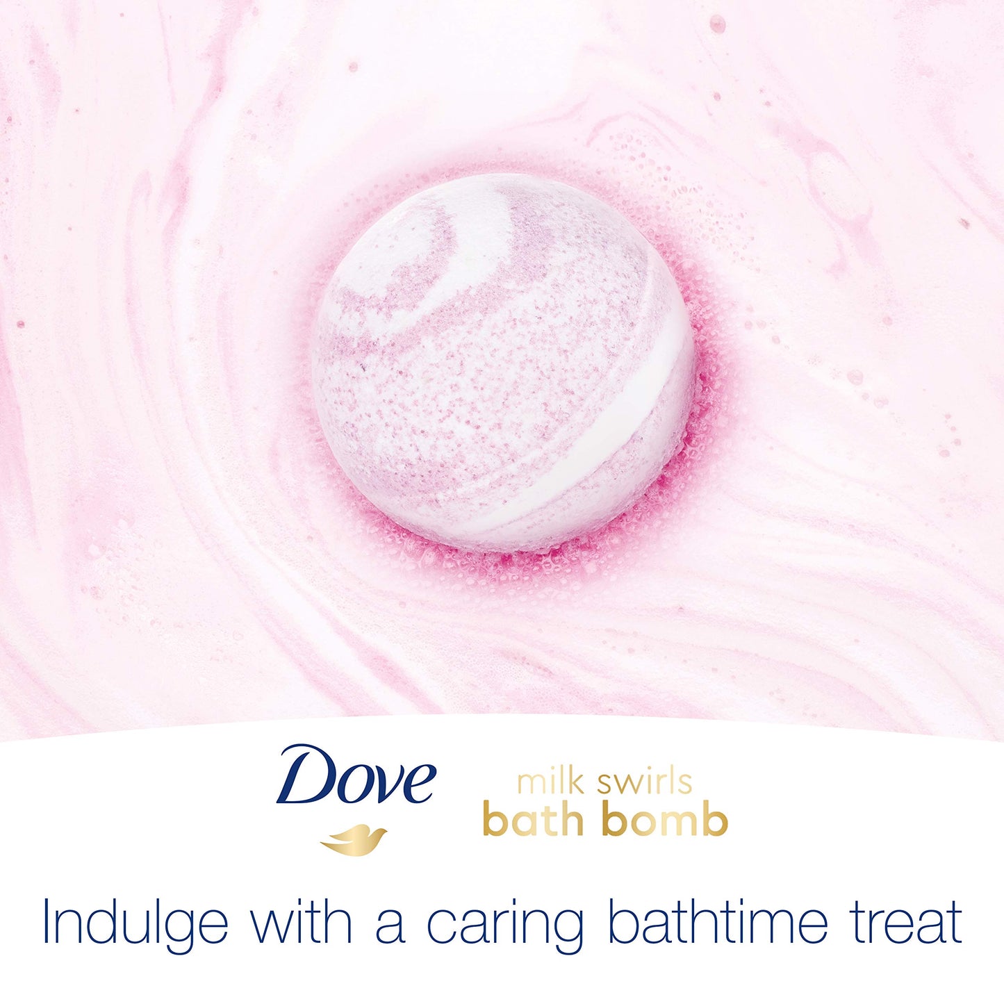 Dove Milk Swirls Vanilla Raspberry Creamsicle Bath Bombs 2.8 oz (Twin Pack)