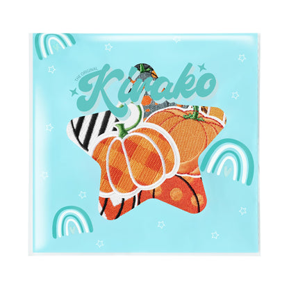 Kirako 8Pcs Pumpkin Iron on Patches Fall Thanksgiving Buffalo Plaid Leopard Stripe Dot Sew on Repair Embroidered Applique Autumn Harvest Halloween DIY Craft Accessories Gifts for Clothing Backpack Hat