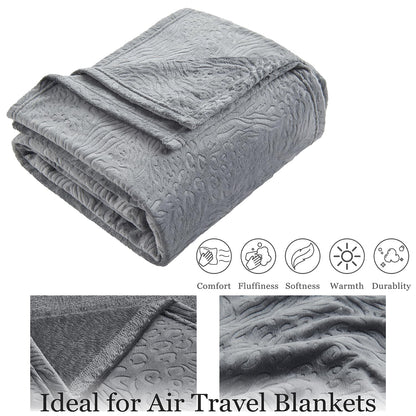 Commollis 2-in-1 Travel Blanket & Pillow for Airplane, Car, Train - Warm Compact Flight Blanket with Luggage Strap & Backpack Clip, Machine Washable, All-Season Use