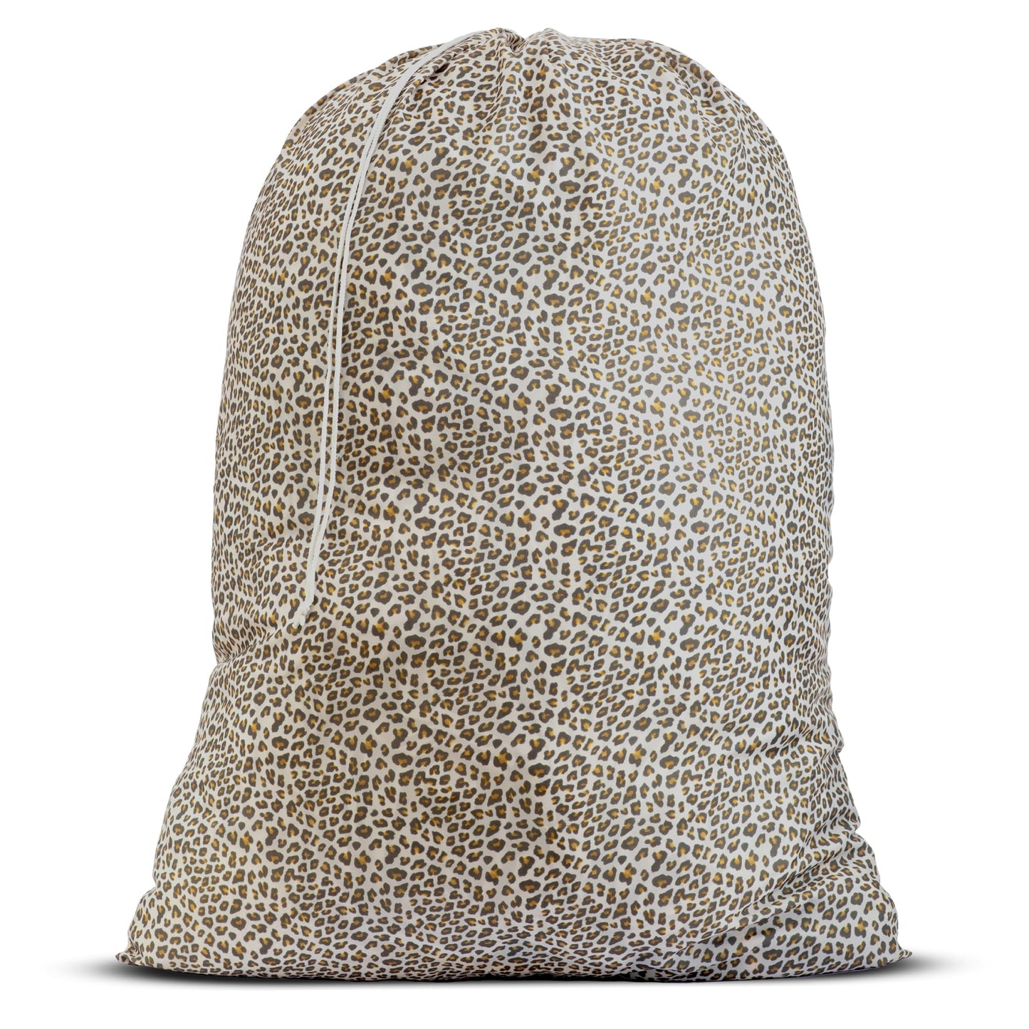 Handy Laundry Nylon Bag - Locking Drawstring Closure, Machine Washable, These Large Bags Will Fit a Laundry Basket and Strong Enough to Carry up to Two Loads of Clothes. (Leopard | 30" x 40")