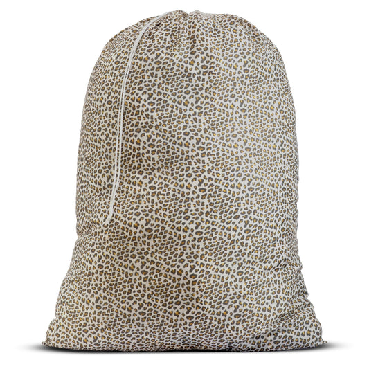 Handy Laundry Nylon Bag - Locking Drawstring Closure, Machine Washable, These Large Bags Will Fit a Laundry Basket and Strong Enough to Carry up to Two Loads of Clothes. (Leopard | 30" x 40")