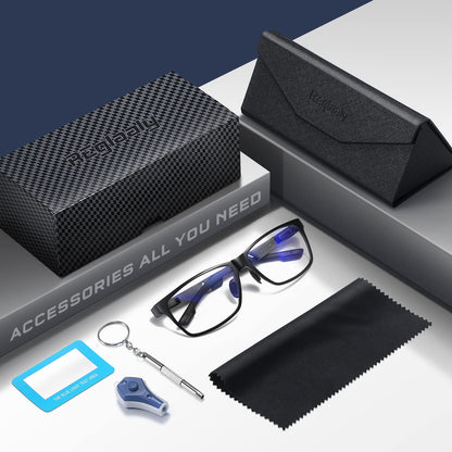 Reglaaly Blue-Light-Blocking-Glasses Men/Women Gaming Glasses Computer Screen Eyeglasses Metal Frame （black）