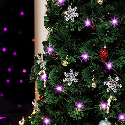 WATERGLIDE Extra Long 328 FT Halloween Lights, 1000 LED Outdoor Fairy String Light, Green PVC Copper Wire Christmas Lights, Plug in 8 Modes & Waterproof for Tree Party Home Yard Decor, Purple