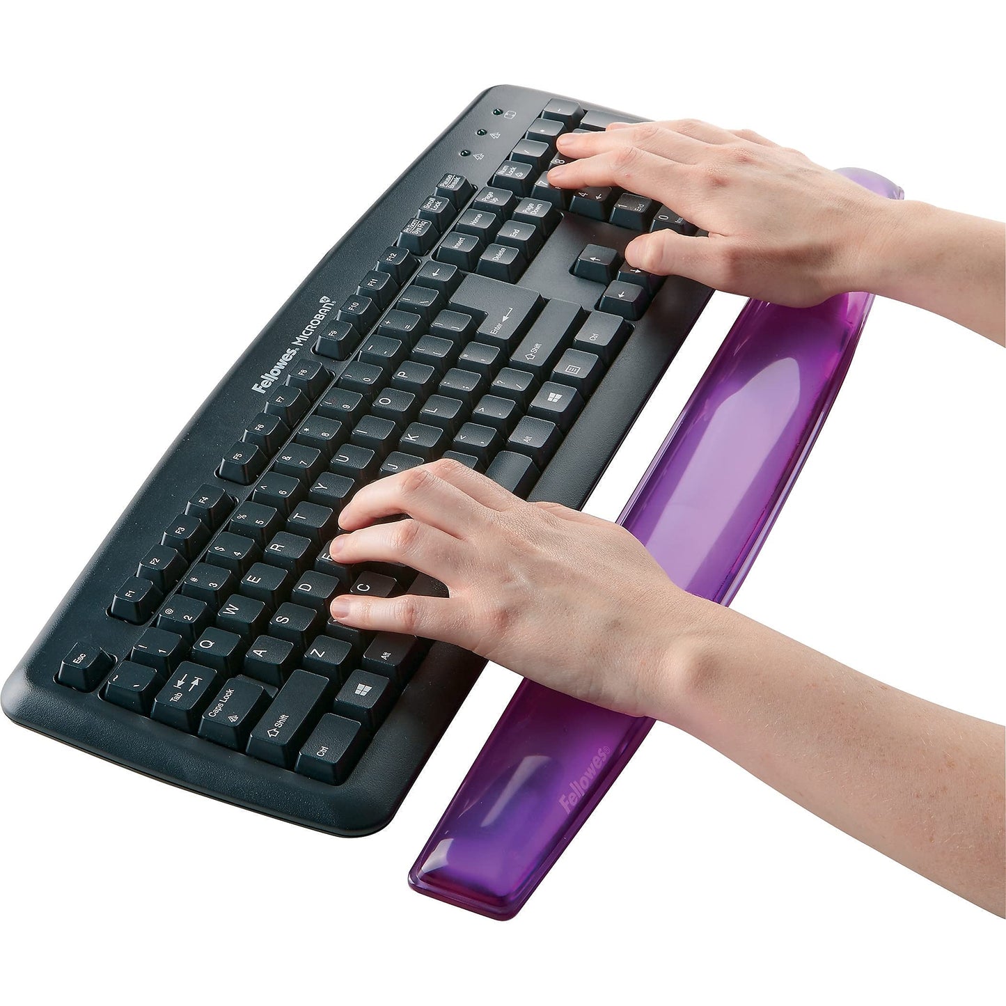 Fellowes Crystals Gel Keyboard Wrist Rest - Purple (91437)