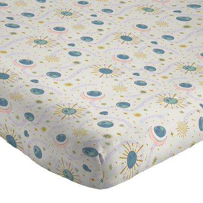 Jay Franco Sheet Set with Fitted, Flat Sheets & Pillow Cover - Ultra-Soft Bedding with Pillowcase for Room Decor, Beige - Nightmare Before Christmas, 3 Piece Twin