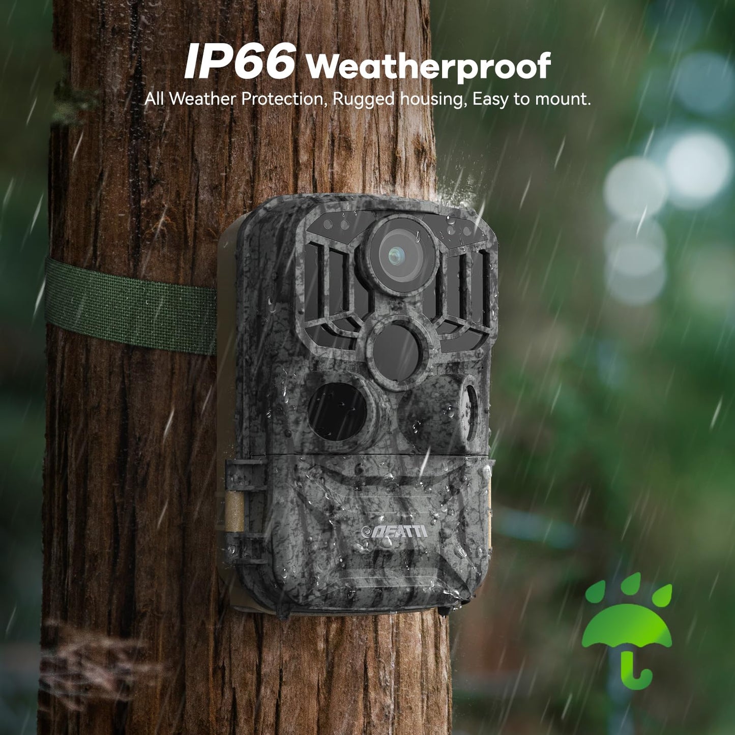 DEATTI Trail Camera 48MP 4K Game Camera with 8 Batteries 32GB SD Card,WiFi Bluetooth Connection,Trail Cameras with Night Vision Motion Activated Waterproof for Wildlife Deer Outdoor 0.1s Trigger Time