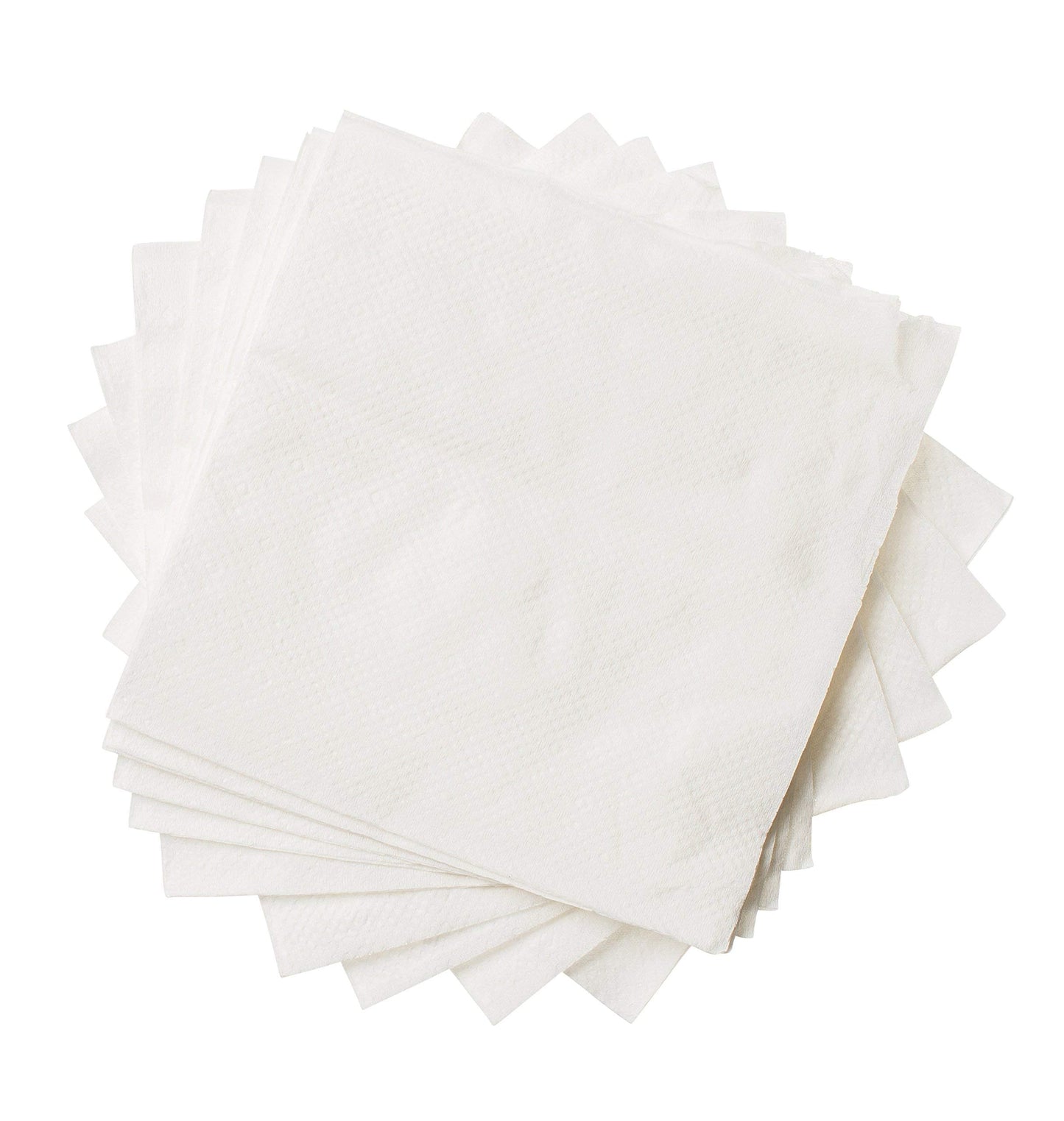 Crystalware, 500 Pack White Beverage Paper Napkins, 1 Ply Cocktail Napkins, For Restaurant, Bar or Home use