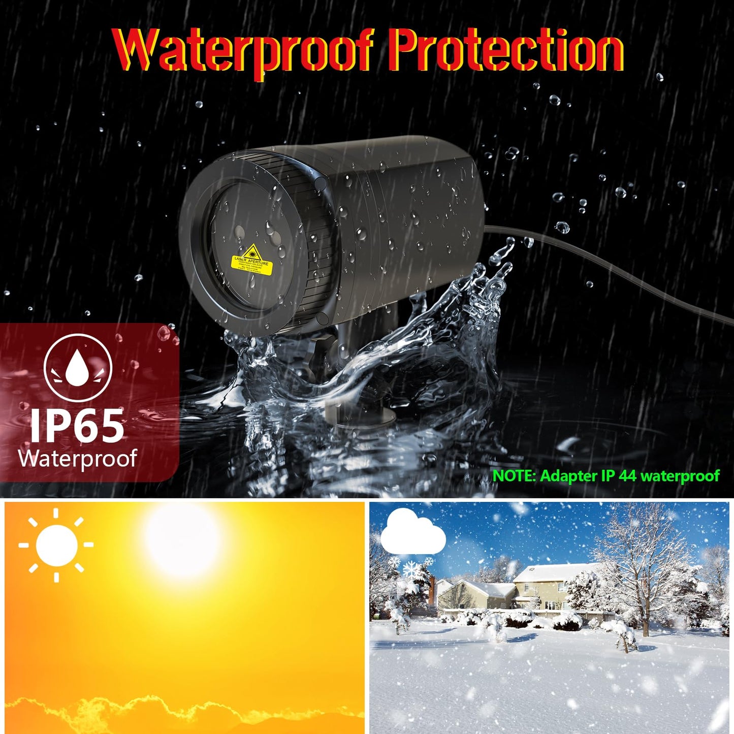 Halloween Projector Lights Outdoor, Remote Control, Waterproof Halloween Decor Energy Saving High Brightness, Timer, 3 Light Modes for Yard, Window Wall, Parties, Community Events, Store Decorations