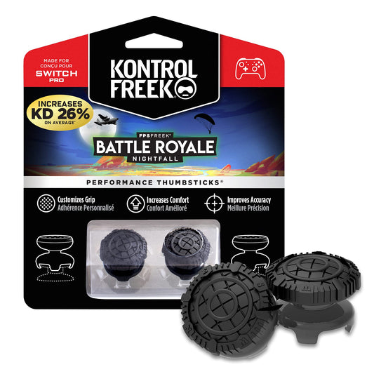 KontrolFreek FPS Freek Battle Royale Nightfall for Nintendo Switch Pro Controller | Performance Thumbsticks | 2 High-Rise Concave | Black