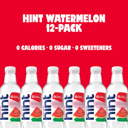 Hint Bottled Water, Crisp Apple and Watermelon - Purified Flavored Water with Zero Calories, Sugar Free, Natural Flavors - 16 Fl Oz (Pack of 24)