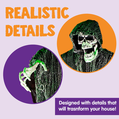 JOYIN Halloween Hanging Grim Reapers (3 Pack), One 47” and Two 35” Grim Reapers, Halloween Skeleton Flying Ghost for Haunted House Prop Décor, Outdoor Indoor Decor