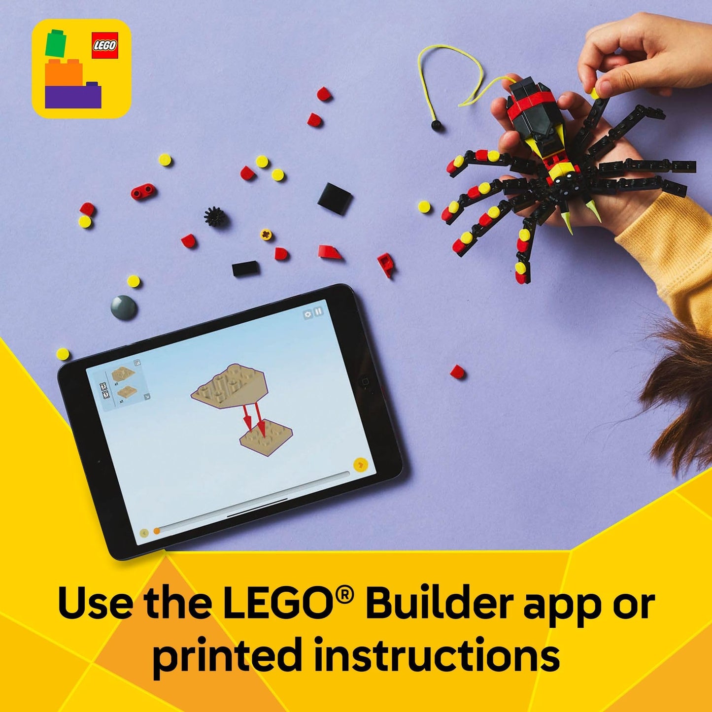 LEGO Creator 3 in 1 Wild Animals Surprising Spider Toy - Building Toy with 3 Build Options, Spider, Scorpion, or Snake - Animal Figures for Kids, Boys & Girls, Ages 7+ - Gift Idea for Birthday - 31159