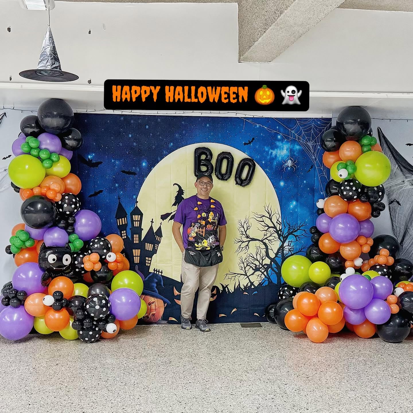 Halloween Balloons, 50pcs 12 inch Orange Black Green Purple Balloons for Halloween Theme Party Supplies Birthday Party Decorations