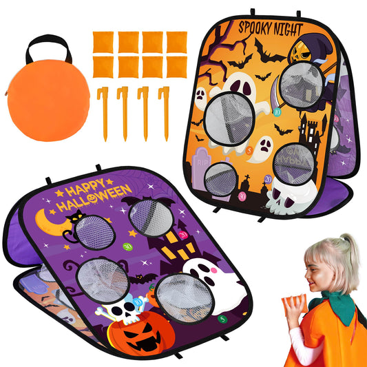 Halloween Games for Kids Party, Spooky Bean Bag Toss Halloween Party Games Favors Carnival Game for Kids Fall Festival Game s Outdoor Indoor School Classroom Trunk or Treat Gifts (1)