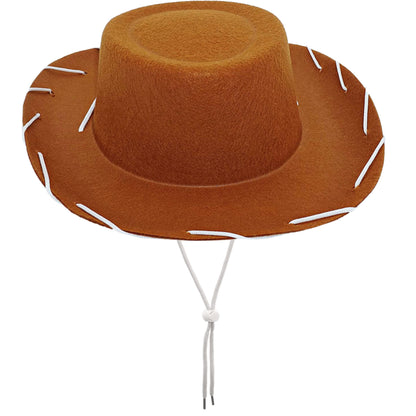 4E's Novelty Child Brown Cowboy Hat for Toddlers & Kids Felt - Kid Cowboy Costume Hat for Boys & Girls Ages 3 4 5 Year Old Halloween Costume
