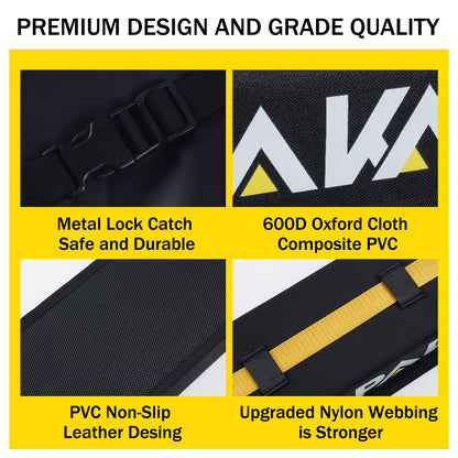 Kayak Roof Racks,Soft Roof Rack Pads,Universal Car Roof Rack for Surfboard/Ski/Kayak Paddle Board/Luggage Carrier System Include 2 Tie Down Straps,2 Tie Down Rope,2 Quick Loop Strap,and Storage Bag