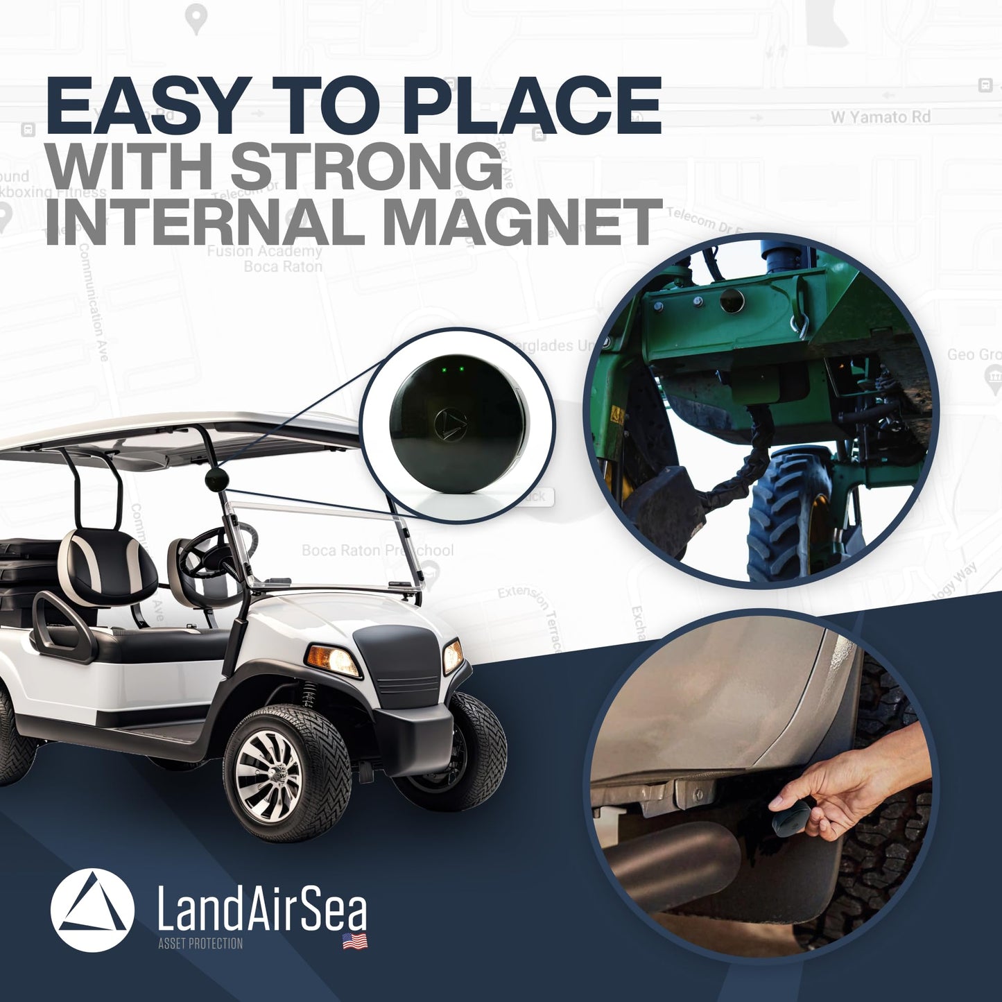LandAirSea 54 GPS Tracker - USA Manufactured, Waterproof Magnet Mount. Full Global Coverage. 4G LTE Real-Time Tracking for Vehicle, Asset, Fleet, Elderly and More. Subscription is Required.