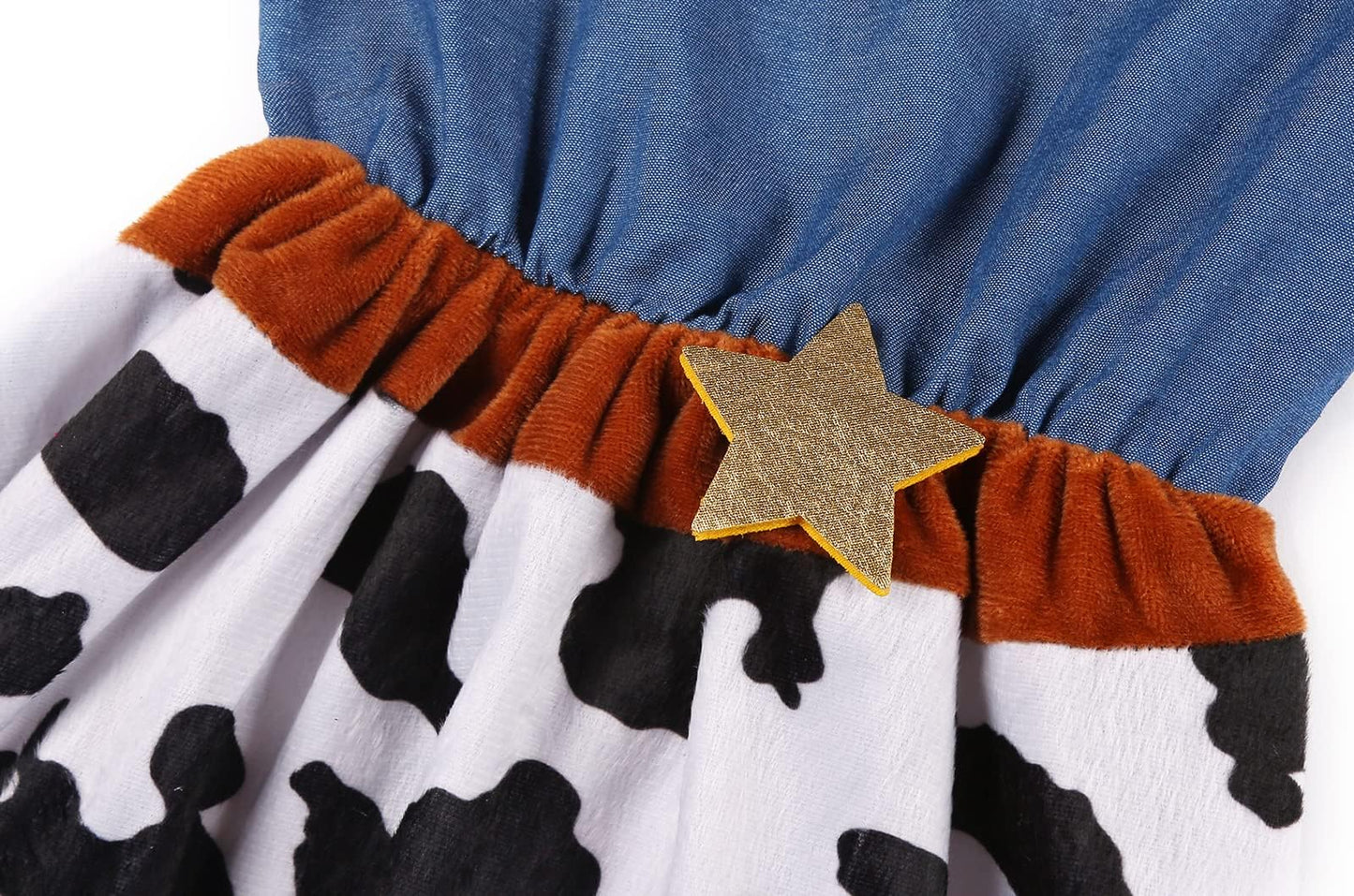 Cowgirl Costume for Girls with Hat Halloween Dress Up Party (5-6 Years)