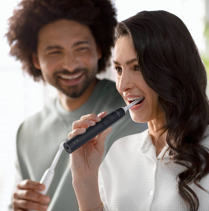 Philips Sonicare 3100 Series Sonic Electric Toothbrush (Dual Pack) with Pressure Sensor and BrushSync replacement reminder (Black and White) (Black and White)