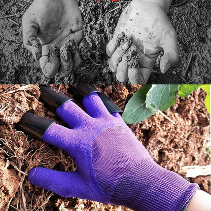 Famoy Claw Gardening Gloves for Planting, Garden Glove Claws for Women Purple