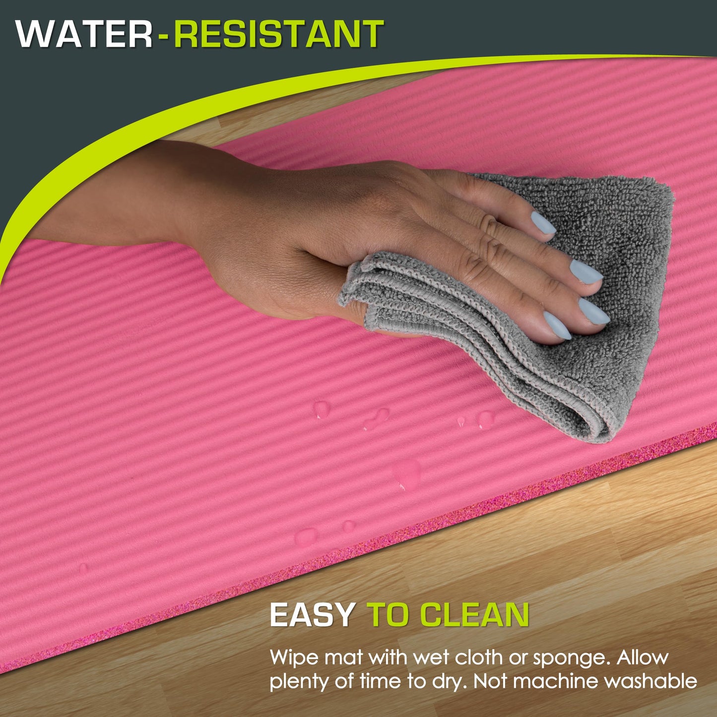 ProsourceFit Extra Thick Yoga Knee Pad and Elbow Cushion 15mm (5/8”) Fits Standard Mats for Pain Free Joints in Yoga, Pilates, Floor Workouts