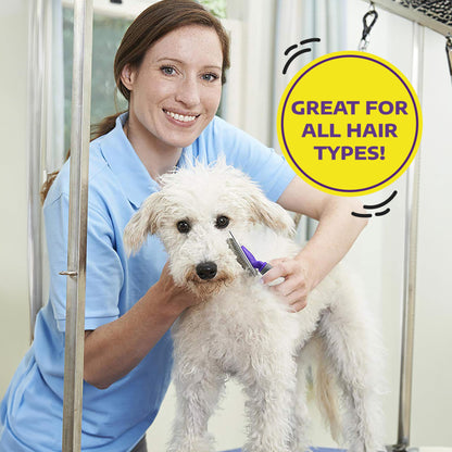 Hertzko Flexible Slicker Brush for Dogs and Cats - Removes Loose Hair, Tangles, and Knots, Flexible Head Contours on Your Pet’s Skin -Large Size Combs for Grooming Matting - Single Sided Brush