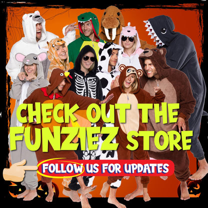 Funziez! Sherpa Bear Adult Onesie - Animal Halloween Costume - Plush Teddy One Piece Cosplay Suit for Adults, Women and Men(Brown, XX-Large)