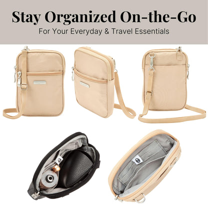 Essential Mini Crossbody Bags for Women 5x7" Small Lightweight Nylon Durable Travel Purse Wallet Phone Crossbody w RFID