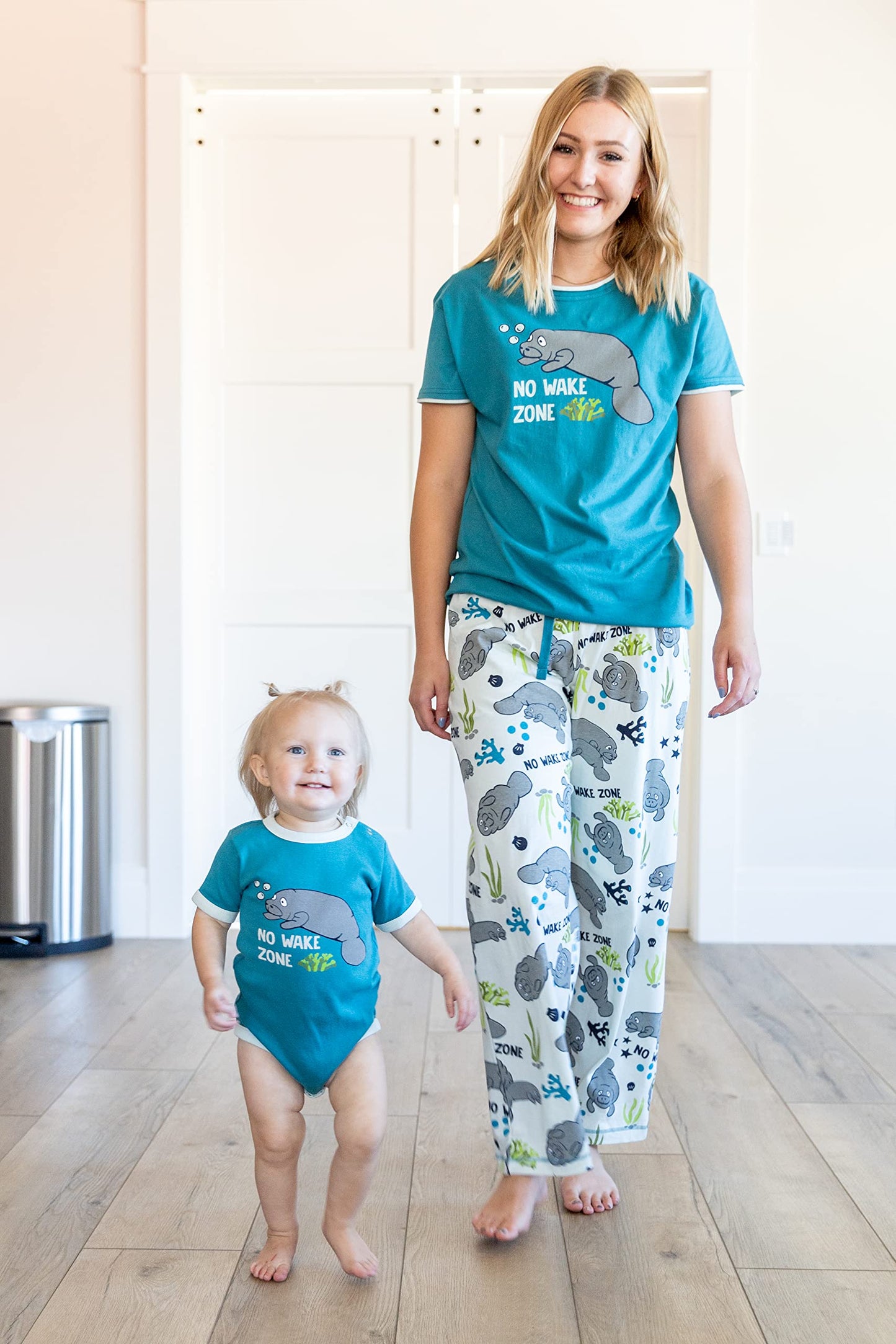 Lazy One Pajamas for Women, Cute Pajama Pants and Top Separates, No Wake Zone, Animals (X-Large)