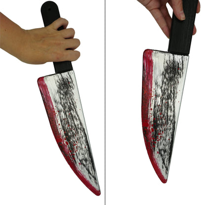 4E's Novelty 16 Inch Large Fake Knife Prop, Plastic Halloween Prop Knife Toy for Costume Accessories Such As Scary Clown, for Kids & Adults