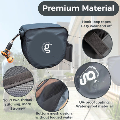 Giraffe Tools AW40 Garden Hose Reel Cover UV Resistant, Waterproof and Anti-Fading Cover for Water Hose Reel