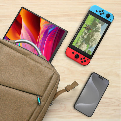 Kado Portable Monitor 15.6-Inch FHD 1080p, USB-C mini-HDMI Gaming Monitor IPS Display Built-in Speakers, External Display 180° Kickstand Wall/Arm Mount for Laptop PC Phone Mac Xbox PS4/PS5 Switch