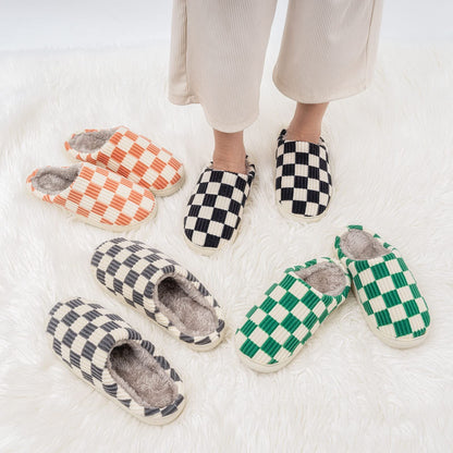 Guyarns House Slippers for Women & Men, Casual Indoor/Outdoor Shoes with Memory Foam, Faux Fur Lining (Black 40/41)