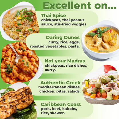 Freshjax International Spices Gift Set | 5 Sampler Sized Organic Spices and Seasonings | World of Flavors Seasoning Gift Set | Grilling Christmas Gifts for Men Packed in a Giftable Box