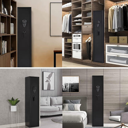 KAER 4-5 Gun Safes,Gun Safe for Rifles and Pistols,Shotgun Rifle Safe,Gun Safes for Rifle and Shotguns,Long Gun Cabinets with Fingerprint/Digital Keypad/Removable Shelf for Rifles Safes