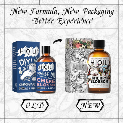 HIQILI Cherry Blossom Essential Oil Floral Fragrance Oil for Diffuser Candle Perfume Making 3.38 Fl Oz Halloween Thanksgiving