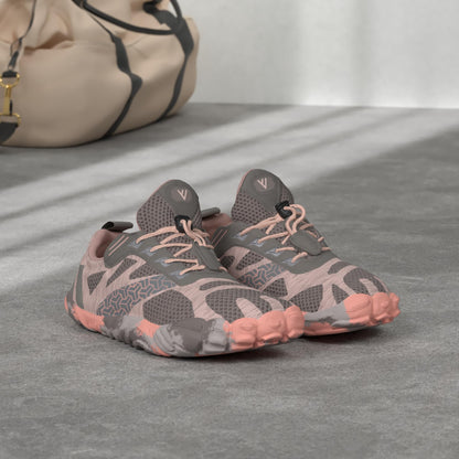 Joomra Women Minimalist Shoes Barefoot Treadmill Walking Athletic Size 10 Gym Lightweight Jogging Hiking Trekking Toes Workout Sneakers Grey Pink 41