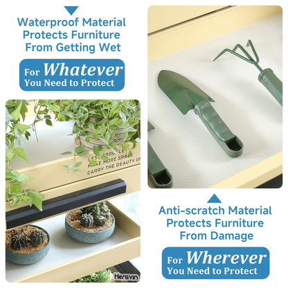 Hersvin Shelf Liners 12 in x 20 ft Thickened EVA Drawer Mats, Non-Adhesive Cupboard Pad, Kitchen Cabinet Lining Fridge Cushion (Transparent Diamond, 30.5x610cm)