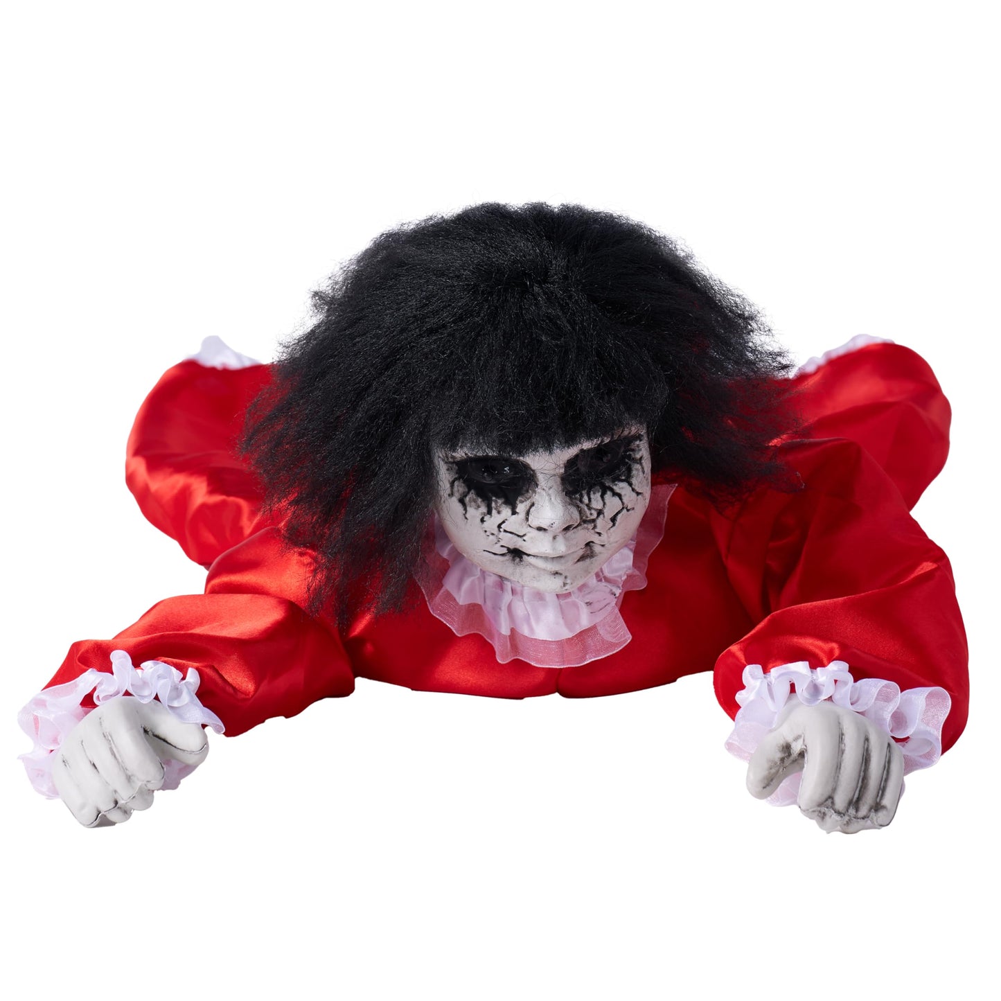 JOYIN Halloween Animatronics Decorations Outdoor Groundbreaker Crawling Doll, Creepy Halloween Graveyard Decoration Outside Decor Scary Haunted House Prop Sound Activated with Sounds and Lights