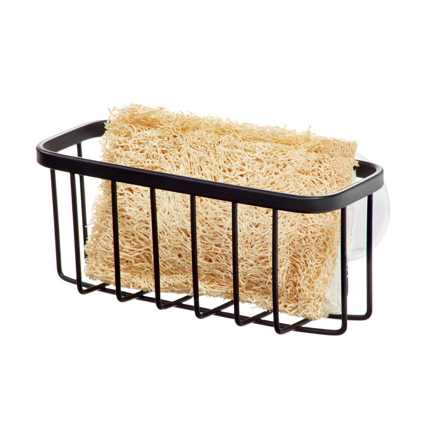 InterDesign Austin Sink Caddy, Metal Dish Sponge Holder, Essential Kitchen Sink Organiser, Matte Black