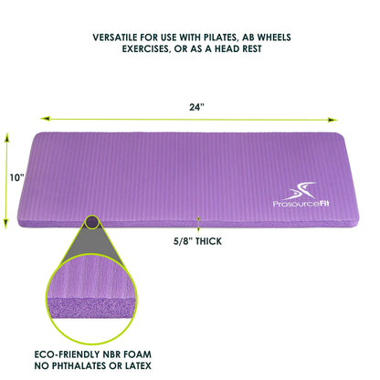 ProsourceFit Extra Thick Yoga Knee Pad and Elbow Cushion 15mm (5/8”) Fits Standard Mats for Pain Free Joints in Yoga, Pilates, Floor Workouts
